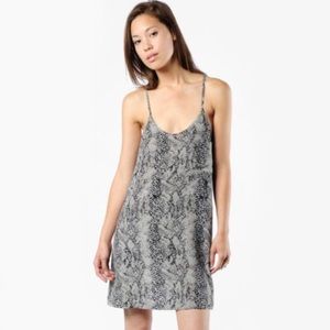 JOIE Cambridge Snake Print Silk Cami Dress in Caviar – Small